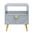 Gaines Contemporary Rectangular End Table with Metal Legs-1255921221
