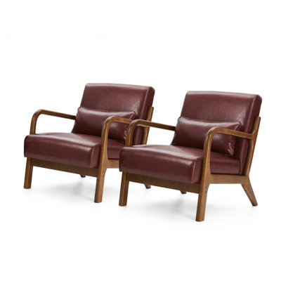 Jabarius Faux Leather Armchair