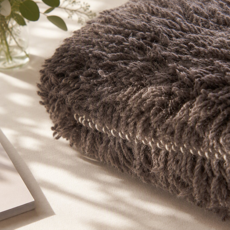 Repose-pieds en laine et coton Boho