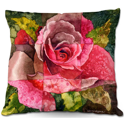 Coussin 3 jetés à cloisons en rose canapé