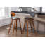 Upholstered Counter Stool with Solid Wood Frame-1990604090
