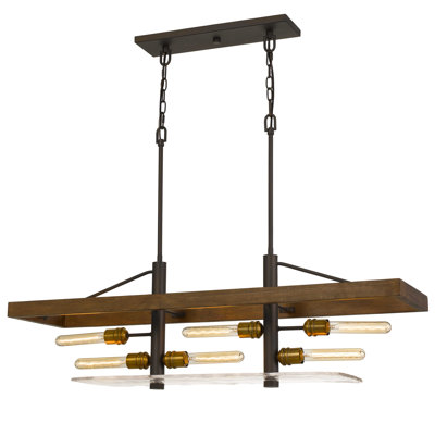 Trudell 6 - Light Wood Dimmable Chandelier