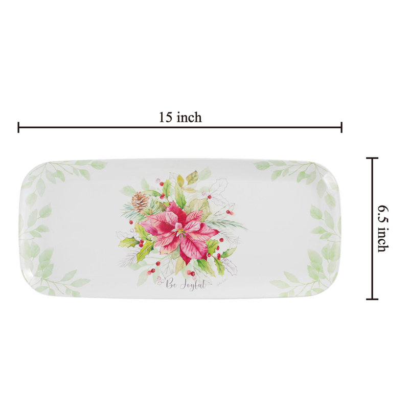 2-Piece Joyful Holiday 15" Tray