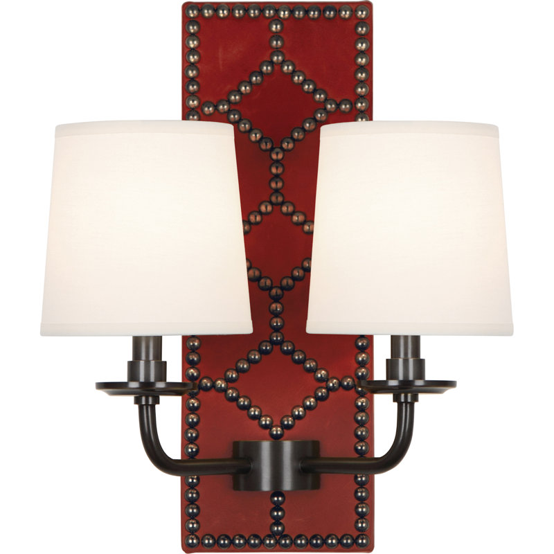 Applique murale à bras 2 lumières Lightfoot, Rouge / bronze