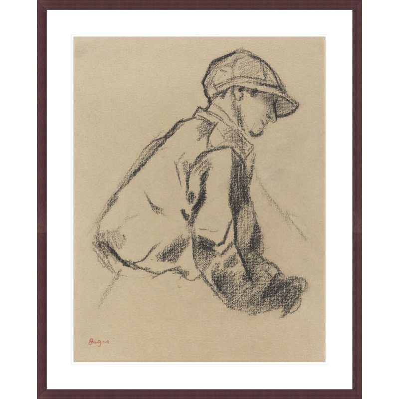 «Study of a Jockey» par Edgar Degas, impression giclée encadrée, H 41,12 po x l 33,5 po
