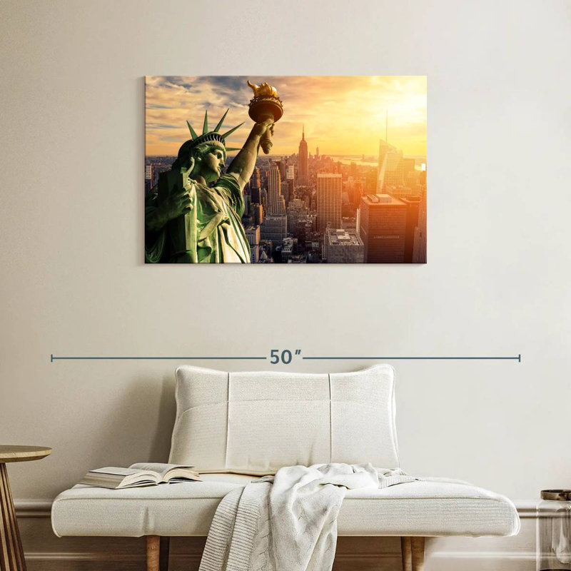 Rorry Statue Of Liberty NYC Skyline, 24" H x 36" W
