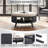 Pothos Round Rattan Coffee Table with Storage-1847312786