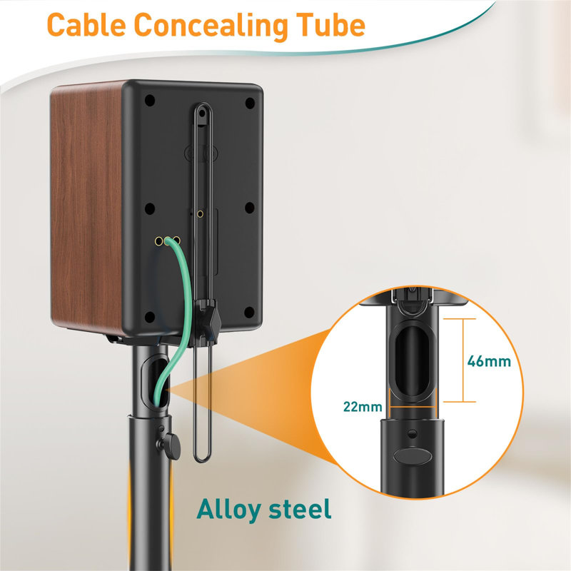 Speaker Stands Height-Adjustable Set Of 2