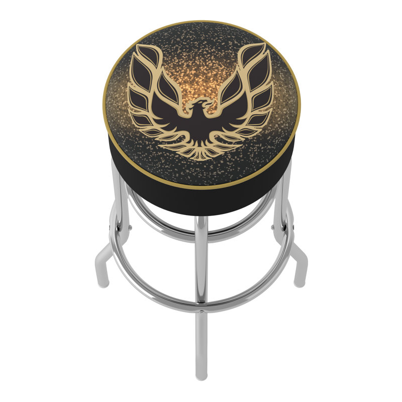 Pontiac Firebird Black Swivel Metal Bar Stool