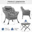 Upholstered With Footstool Wingback Chair-131242707