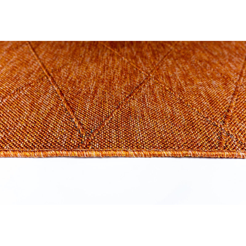 Tapis kilim Mila Terra antidérapant lavable à la machine, Rectangle 4 pi 4 po x 13 pi 2 po