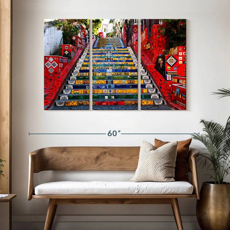 Sebbie Escadaria Selaron, 32" H x 50" W