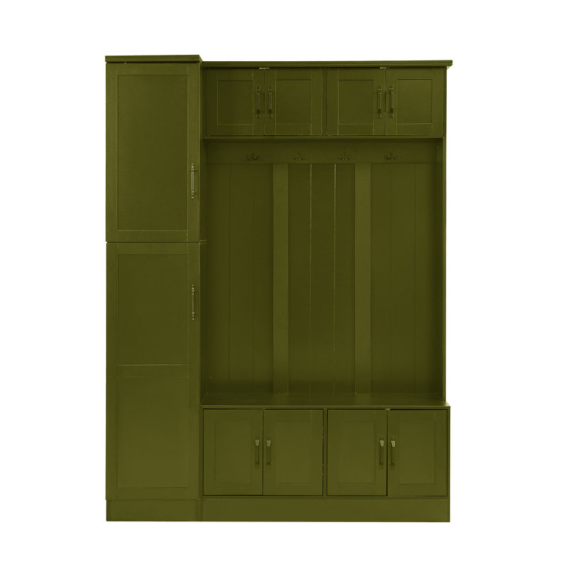 Modern 79'' H Hall Tree For Entryway, Green