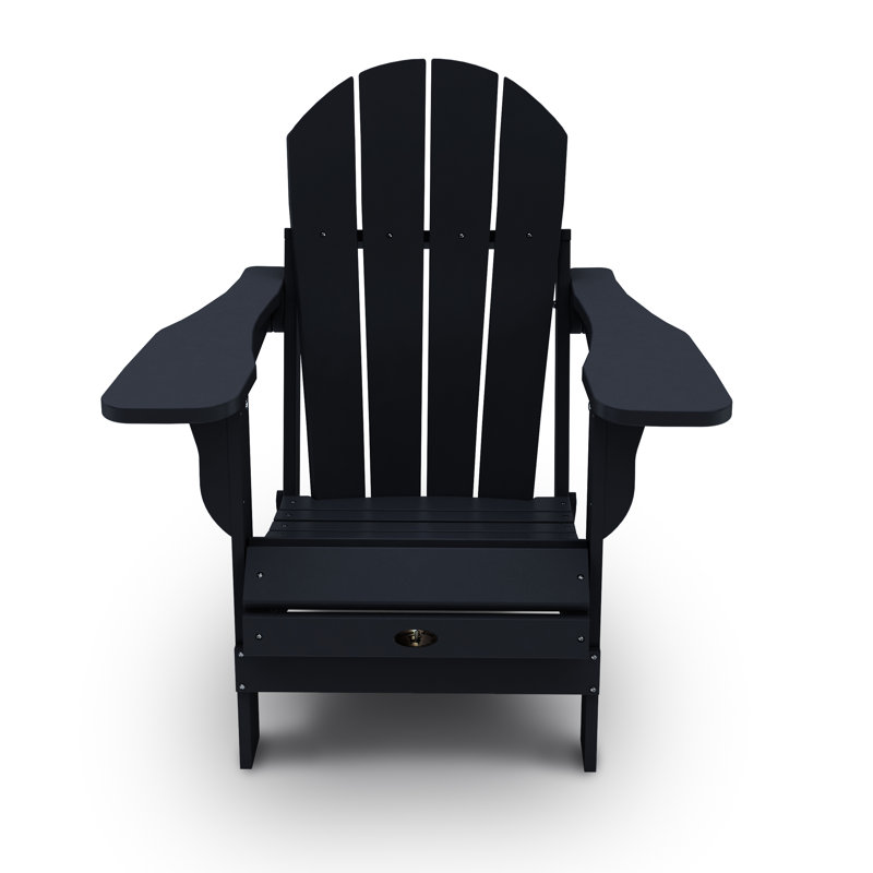 Berngar Foldable Outdoor Adirondack Chair, Gray