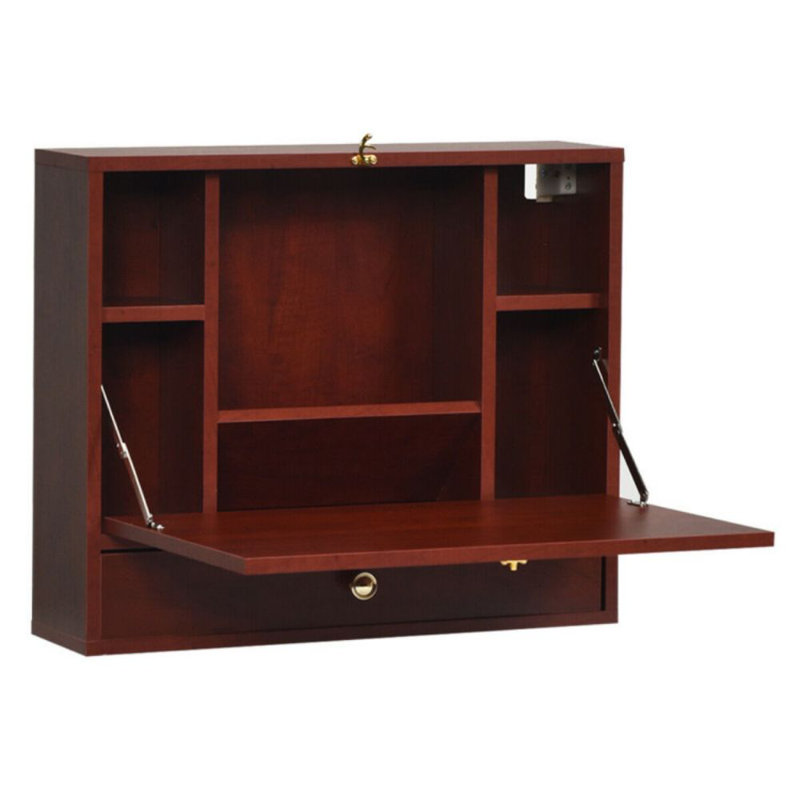 Chaeli Floating Desk, Brown