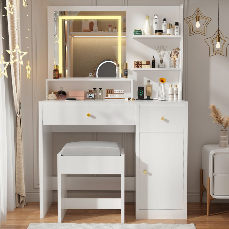 Coiffeuse Keaney, Blanc