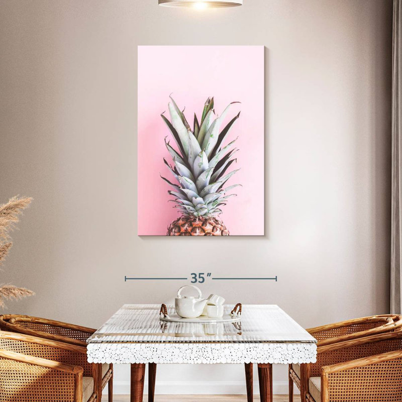 Pineapple On Pink, 45" H x 30" W