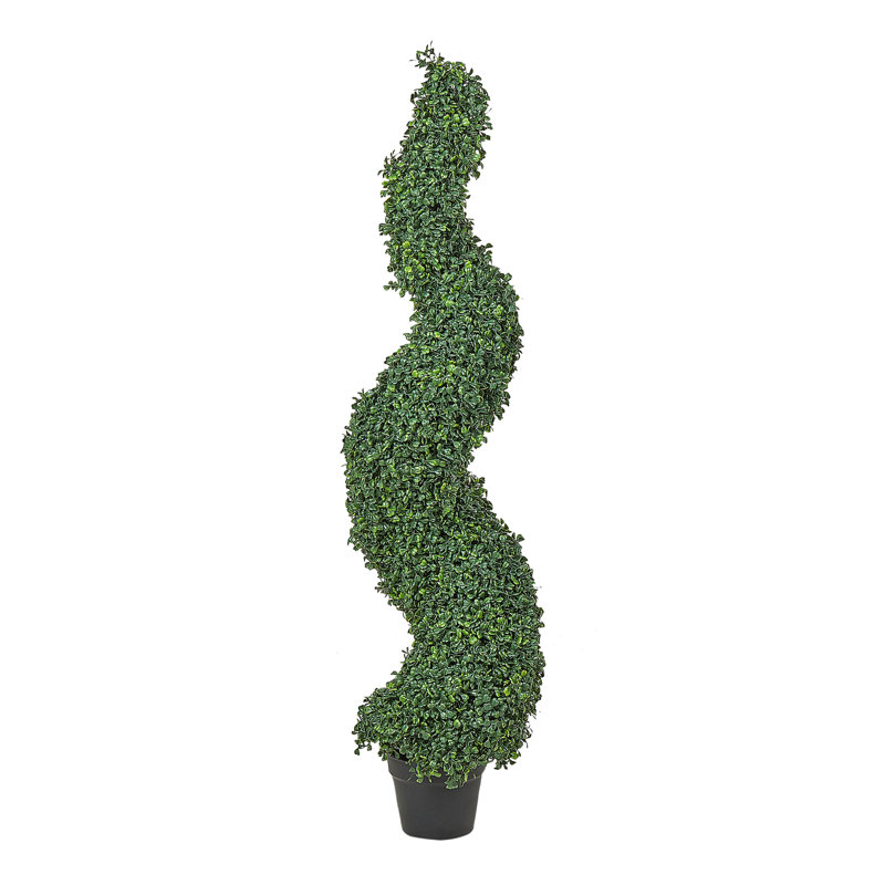 120 cm H Faux Boxwood Tree Plant in Plastic / Acrylic Planter