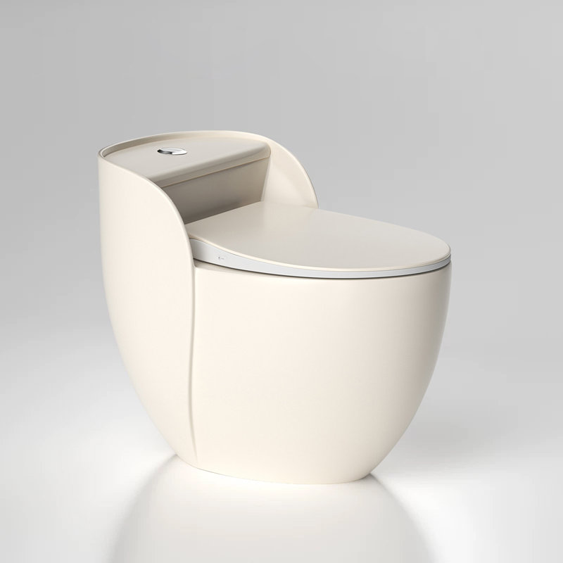 Toilette compacte siphonique de base 12 po à hauteur de siège de 12 po 15 po avec siège à capteur, lumière de nuit et température réglable
