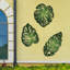 3 pièces de feuilles de palmier en bois, art mural feuille tropicale, plante naturelle, décoration murale, plante tropicale, sculptures murales pour salon, cuisine, chambre à coucher, jardin (ferme, feuilles-A)