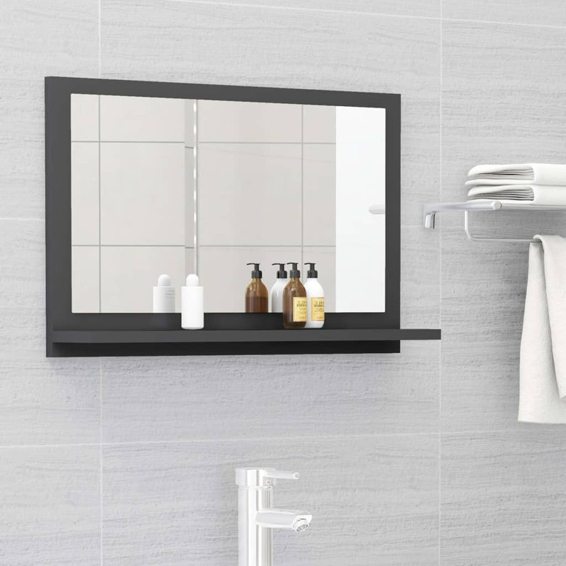 Miroir de salle de bain, Blanc / beige, 14,6 po x 23,6 po