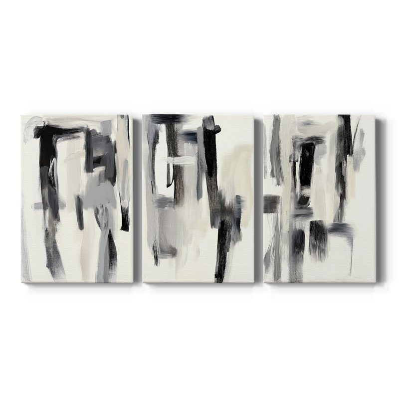 ABSTRACT Series DCC-III - Toile tendue sur mesure - 3 pièces, H 12 po x l 24 po