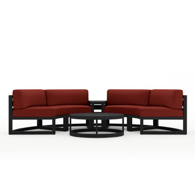 Bergeron 6 Piece Sectional Seating Group with Sunbrella Cushions -  Joss & Main, DF1AEF346A5144DF84DB9CE2C637A1B3