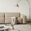 Causeuse-coussin modulaire en cuir véritable ivoire