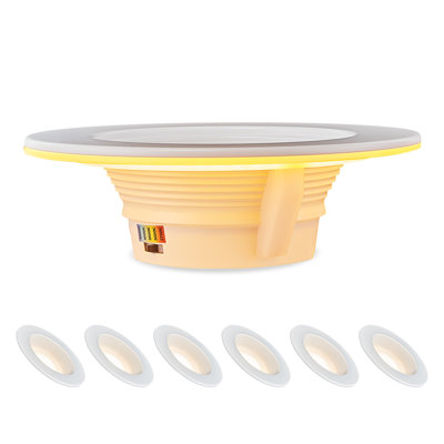 6 in. Adjustable CCT Retrofit Downlight Remodel IC Rated Dimmable Indoor Integrated LED Recessed Light Trim (6-Pack)