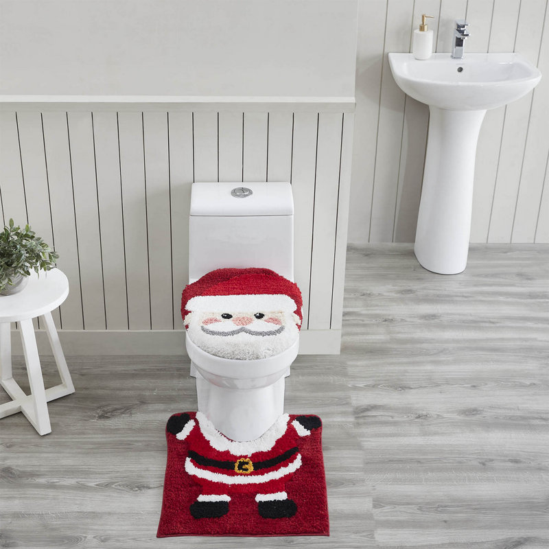 Ensemble de tapis pour salle de bain multicolore 2 pièces The Holiday Aisle® Home Keaisha