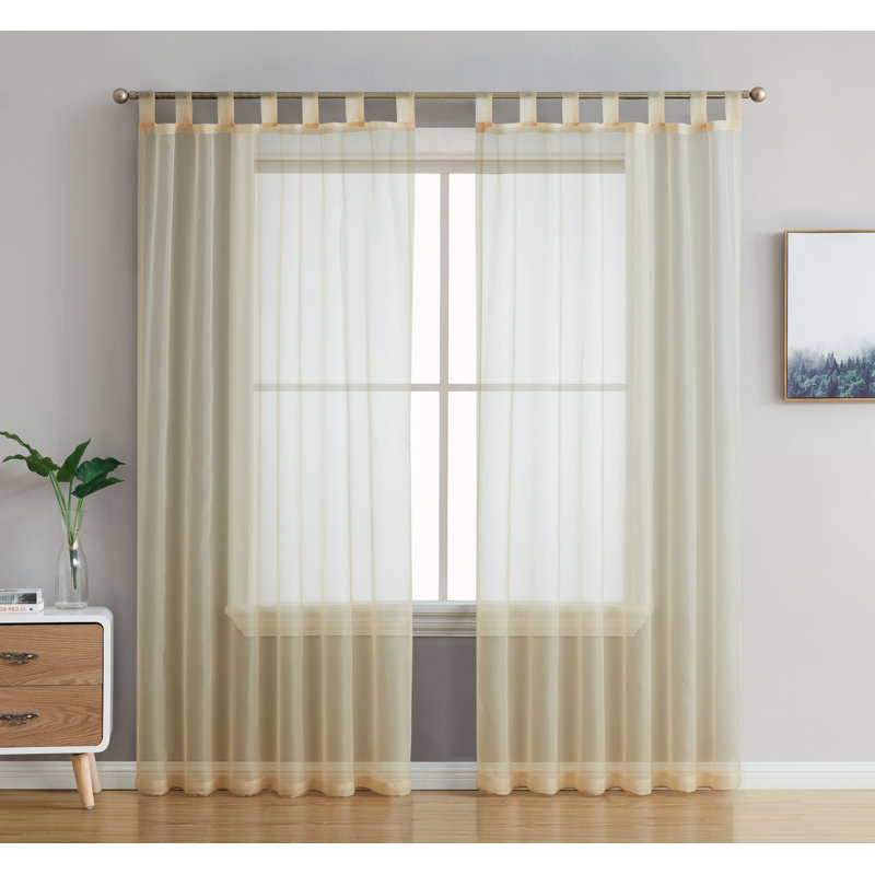 Speers Sheer Curtain Pair, 54" W x 84" L, Ivory