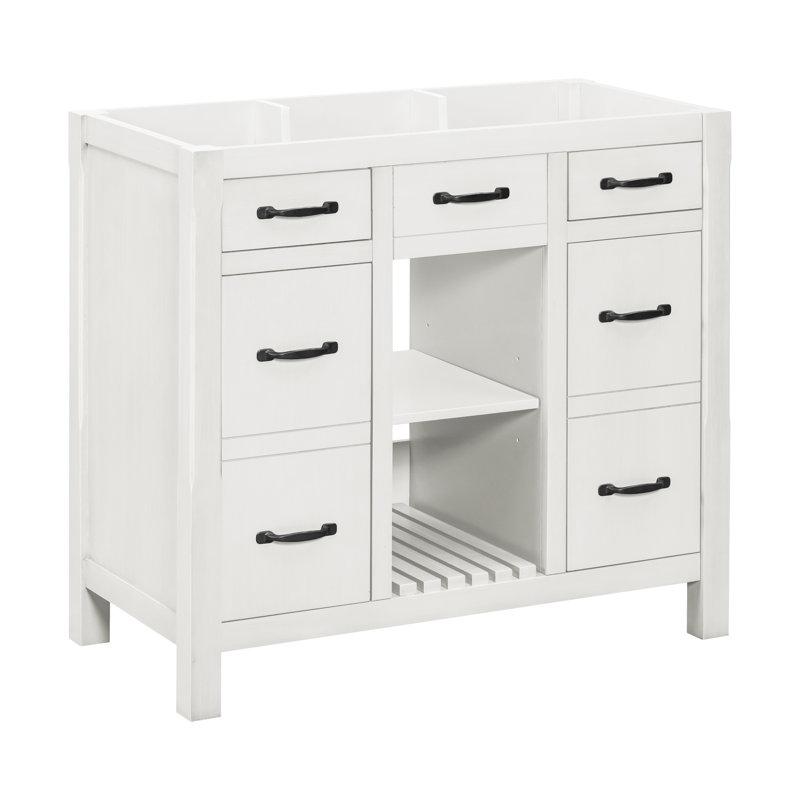Meuble-lavabo 36 po avec lavabo supérieur, Blanc