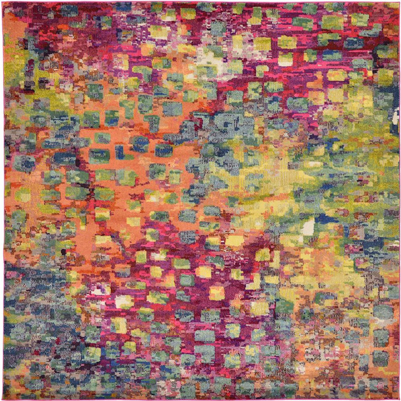 Meadow Abstract Indoor Rug, Square 8'