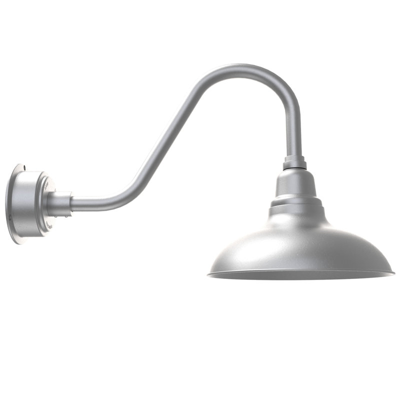 Idella LED Wall Light, Galvanized Silver, 19" H x 12" W x 33" D