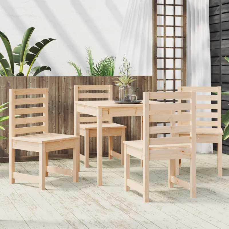 Dunnavant 4 - Person Patio Dining Set with, Brown, 76cm H x 82.5cm W x 82.5cm D