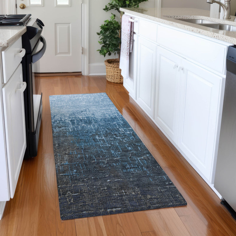 Premium Machine Washable Corum AMF1066 Ombre Rug, Runner 2'3" x 7'6"