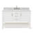55 " W Freestanding Standard 1 Single Vanity Bathroom Vanity With Carrara Marble Top-85364395
