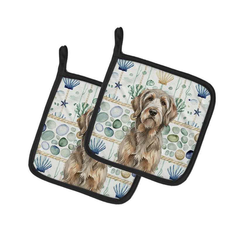 Paire de poignées en verre de mer Gritage et brun clair Otterhound