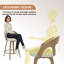 Tabourets de comptoir pivotants courbés et rembourrés - Design moderne Mid-Century-1943445832
