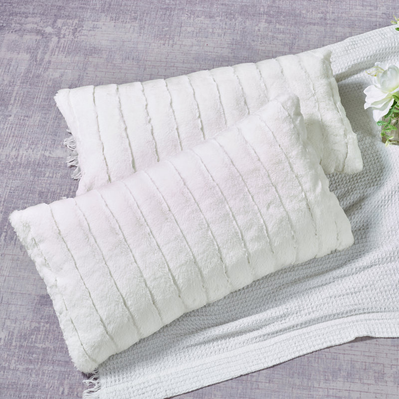 Super Mink Polyester Zip Pillow Cover, Bright White