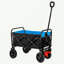 Mini Folding Wagon Garden Shopping Beach Cart (Black+Blue+Brake)