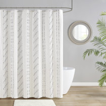 Vera Wang Marled Waffle Grey Shower Curtain & Reviews - Wayfair Canada