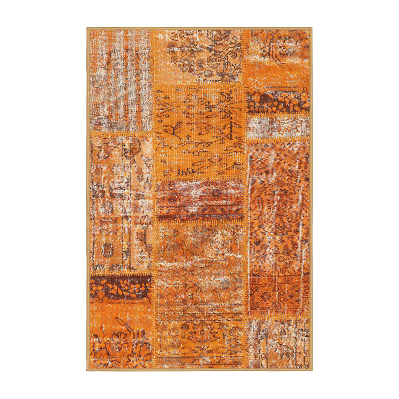 Tapis contemporain orange, Rectangle 7 pi x 9 pi