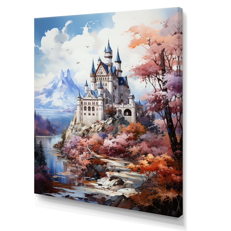 Décoration murale Swyback, château de Neuschwanstein - Allemagne, Toile tendue, H 40 po x l 30 po x P 1,5 po