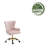 Anzly Velvet Wingback Office Chair with Gold Chrome Base-2024574260