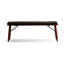 Banc rembourré en cuir de microfibre de bois noir et brun-1699820472