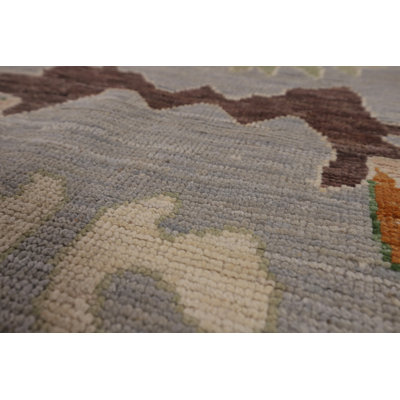 Vegetable Dye Oushak Turkish Area Rug 8