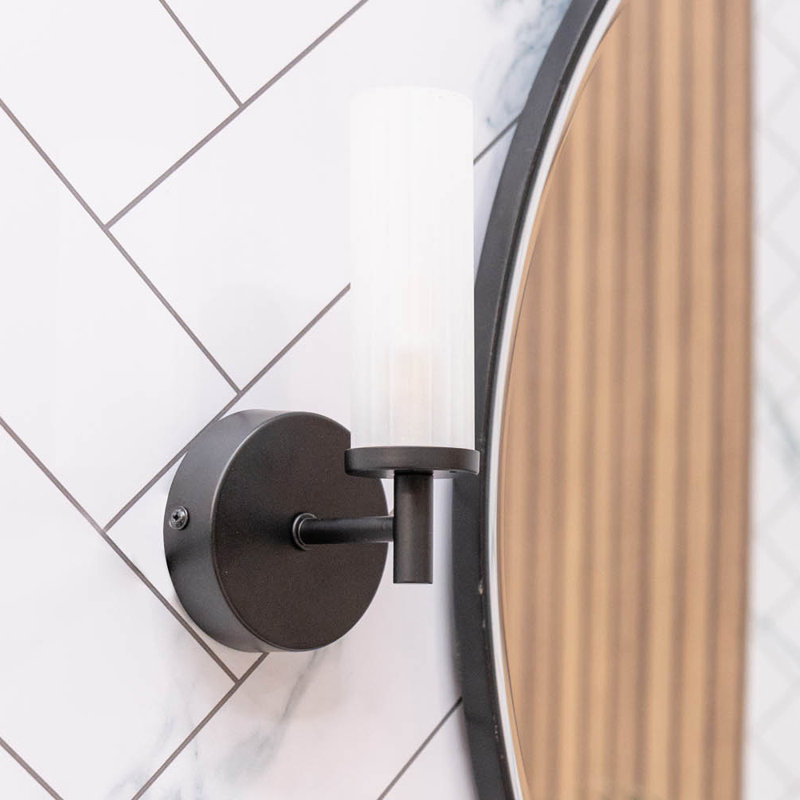 Adiell Glass Armed Sconce, No, Matte Black