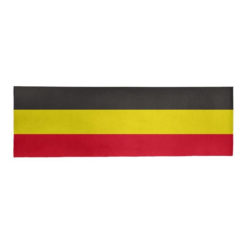 Tapis rouge à rayures de hockey national, Tapis de couloir 2 pi 6 po x 8 pi