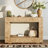Dorne 47" Burl Wood Console Table With Open Storage Shelf, For Entryway/Living Room, Yellow-1266509351